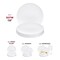 Solid White Organic Round Disposable Plastic Appetizer/Salad Plates - 7.5" (120 Plates)